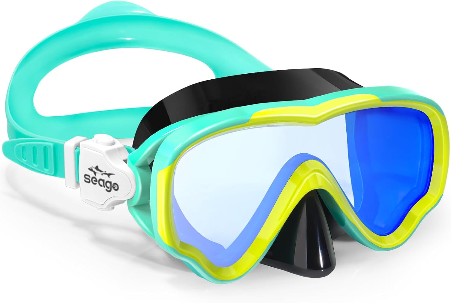 Seago Gafas de natación para niños, máscara de buceo para jóvenes (5-15), antivaho 180 visión clara
