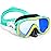 Seago Swim Goggles Snorkel Mask Diving Scuba Mask Snorkeling Goggles for Kids Boys Girls Youth, Anti-Fog 180 Clear View Kids Pool Underwater Swimming Goggles with Nose Cover, Snorkel Swim Equipment
