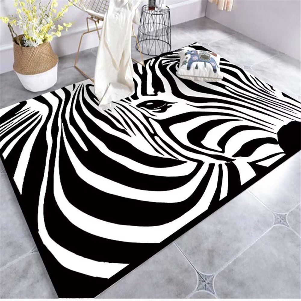 Tapis de zèbre carré pour un grand salon chic de 200X280cm