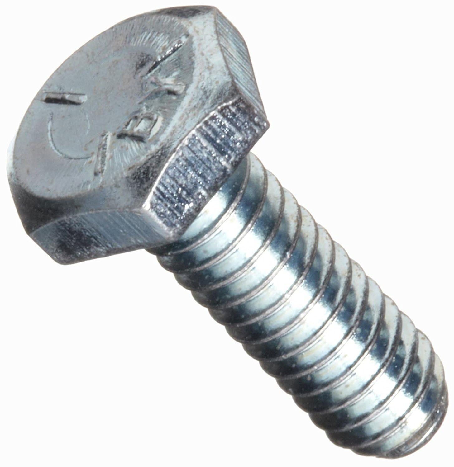 9/16 inch x 1 inch Hex Cap Screw Grade 5 Zinc Plated Steel (Quantity: 25 pcs) 9/16-12 x 1 Hex Bolt/Coarse Thread/Fully Threaded