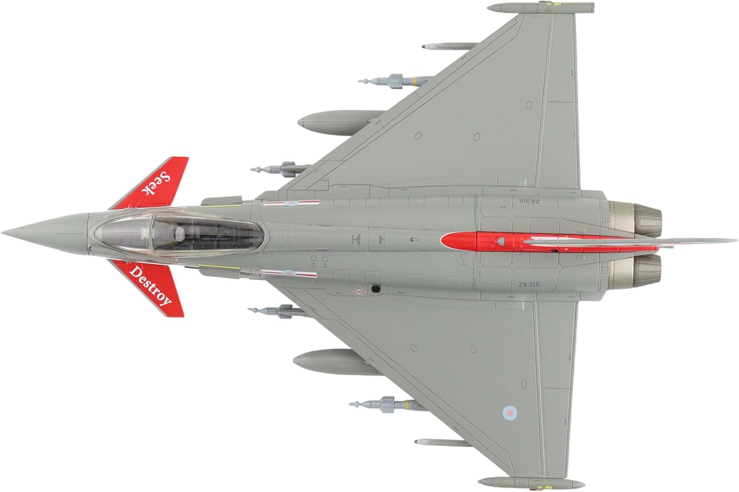 Hobby Master | 1:72 Scale Diecast Military Aircraft Replica | Eurofighter Typhoon ZK315, 41 Sqn., RAF Coningsby, 2015 | Model HA6624