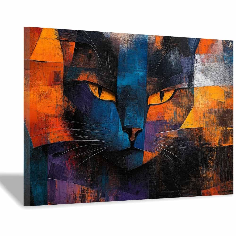 JOSUE Animal Canvas Wall Art Bathroom Abstract Artwork Landscape Painting Picture Modern Wall Art for Living Room Bedroom Home Office Kitchen Decor(Black 12)-70x100cm Framed