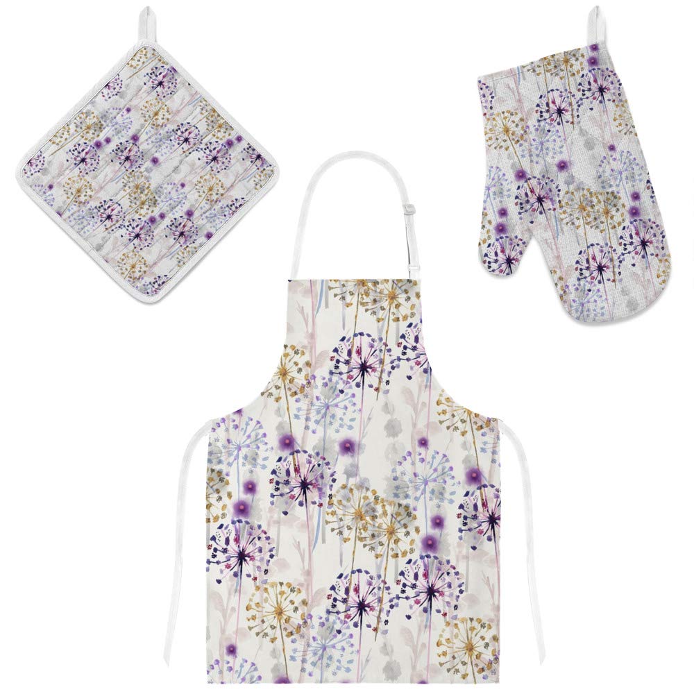 Tablier de cuisine et gants de four fleuris pour cuisiner vos recettes d'été en famille