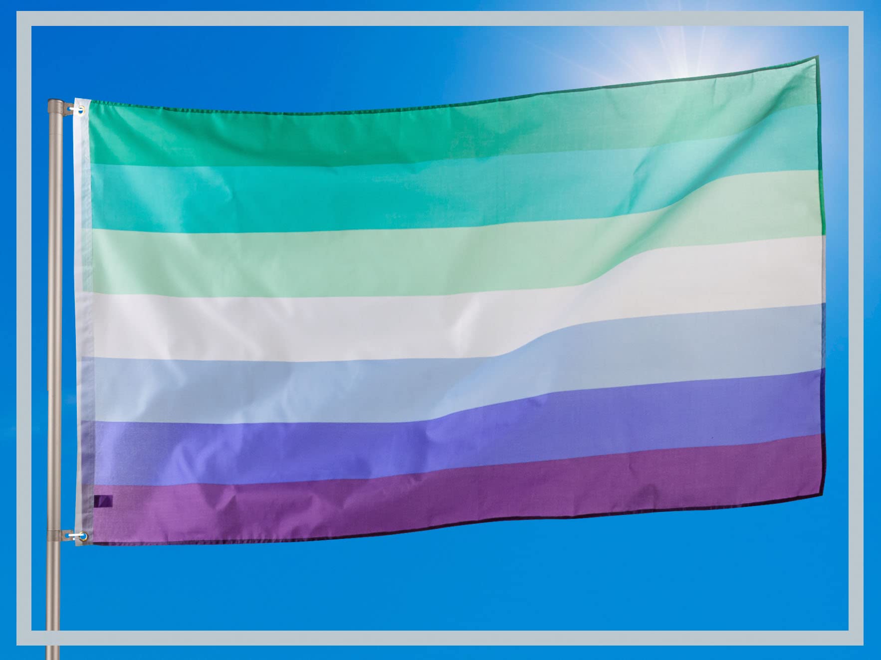 Bandiera Da Tavolo LGBT Genderfluid - 21x14cm Con Base Nera, AZ FLAG