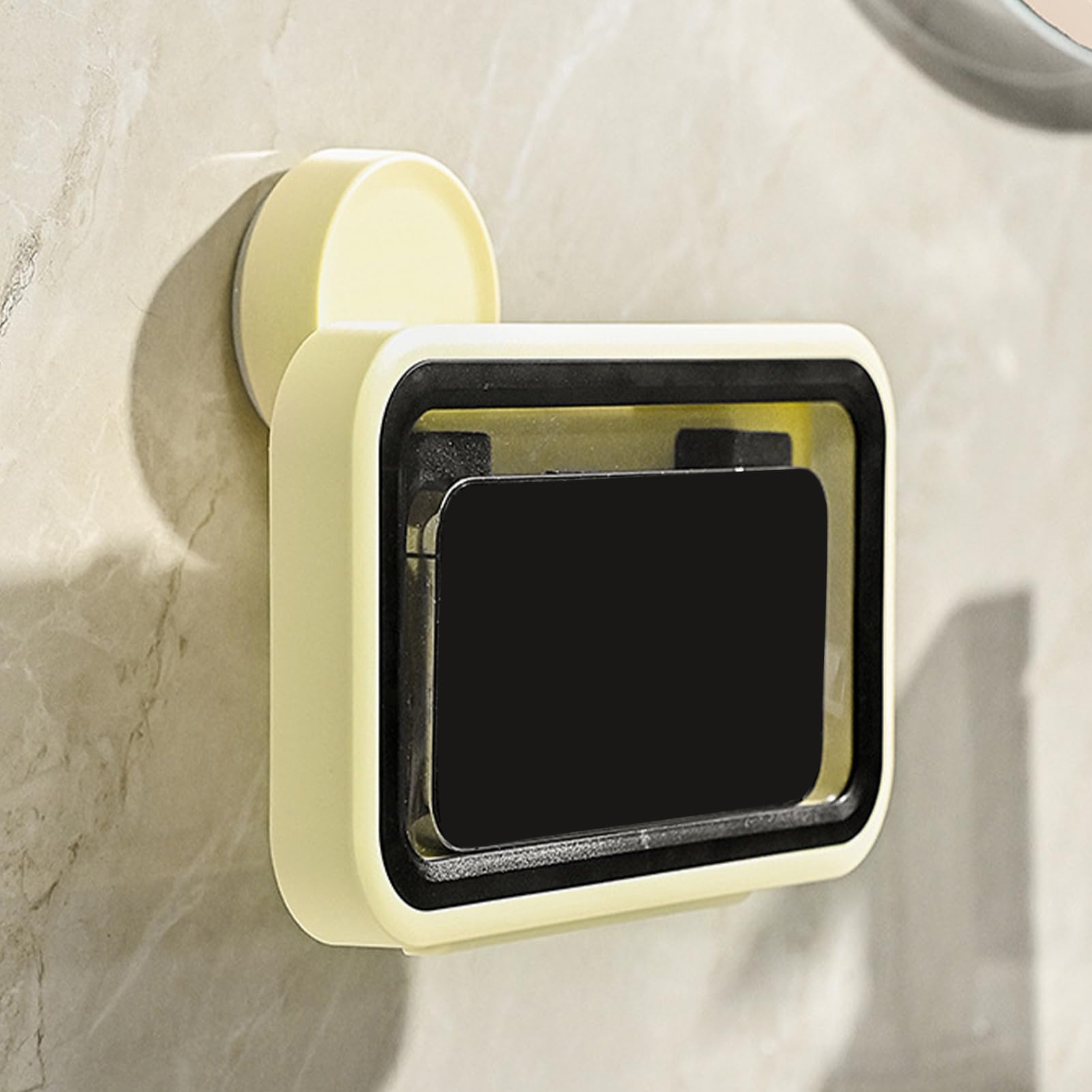 Support Téléphone Douche étanche Avec Haut-parleur Bluetooth - Fixation Murale Sans Trace, Pour écrans Jusqu'à 7 Pouces