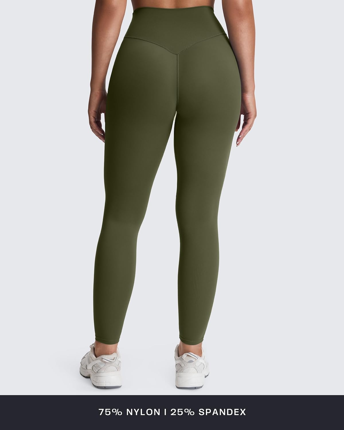 Aoxjox High Waisted Workout Leggings for Women Tummy Control Buttery Soft Yoga Metamorph Deep V Pants 26" - Image 6