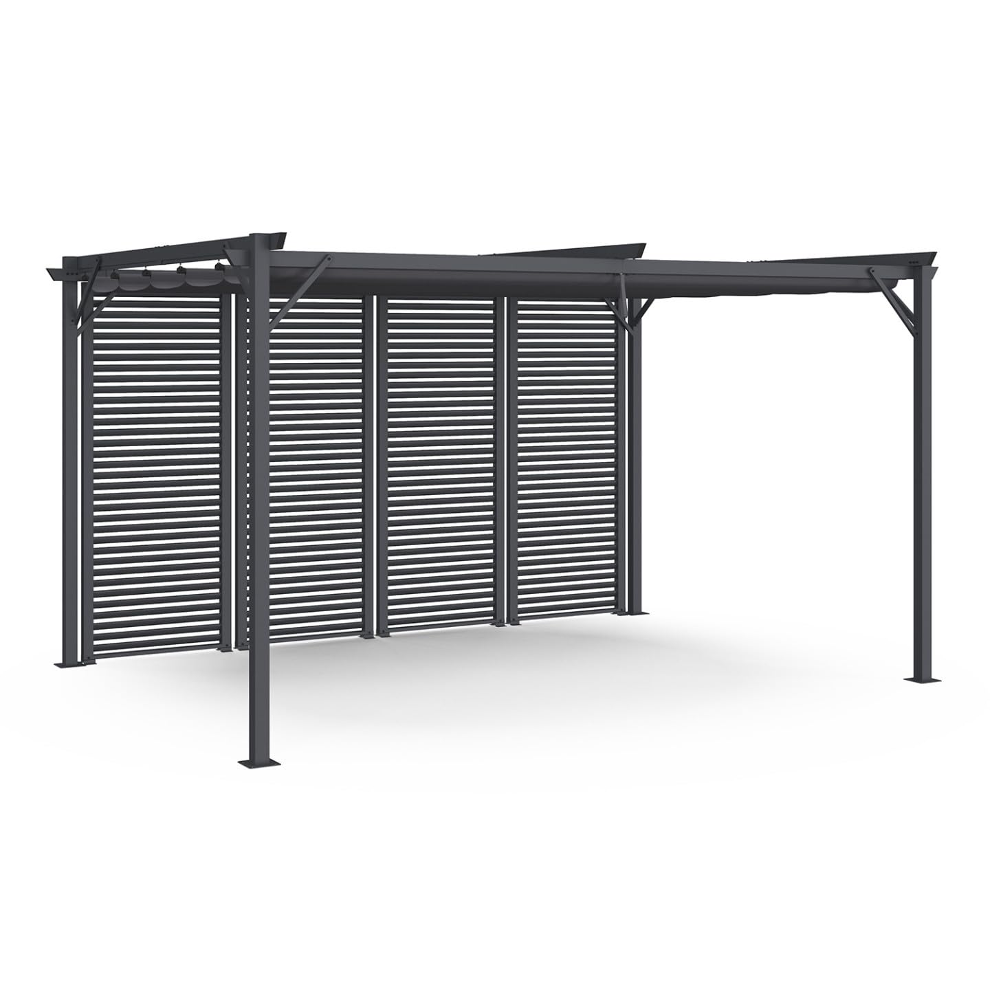 IDMarket - Pergola édition Collector persienne Toit rétractable 3x4