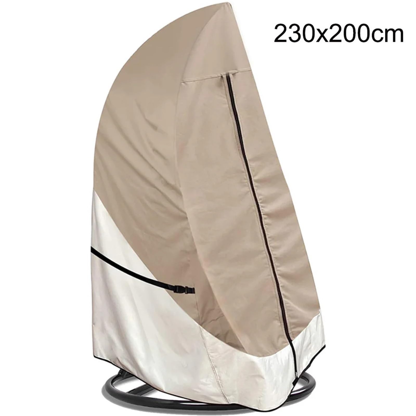 Fauteuil Oeuf Suspendu Housse de protection anti-poussière for fauteuil suspendu, tissu imperméable 420D, support intégré, for fauteuil suspendu de balcon(230x200CM)