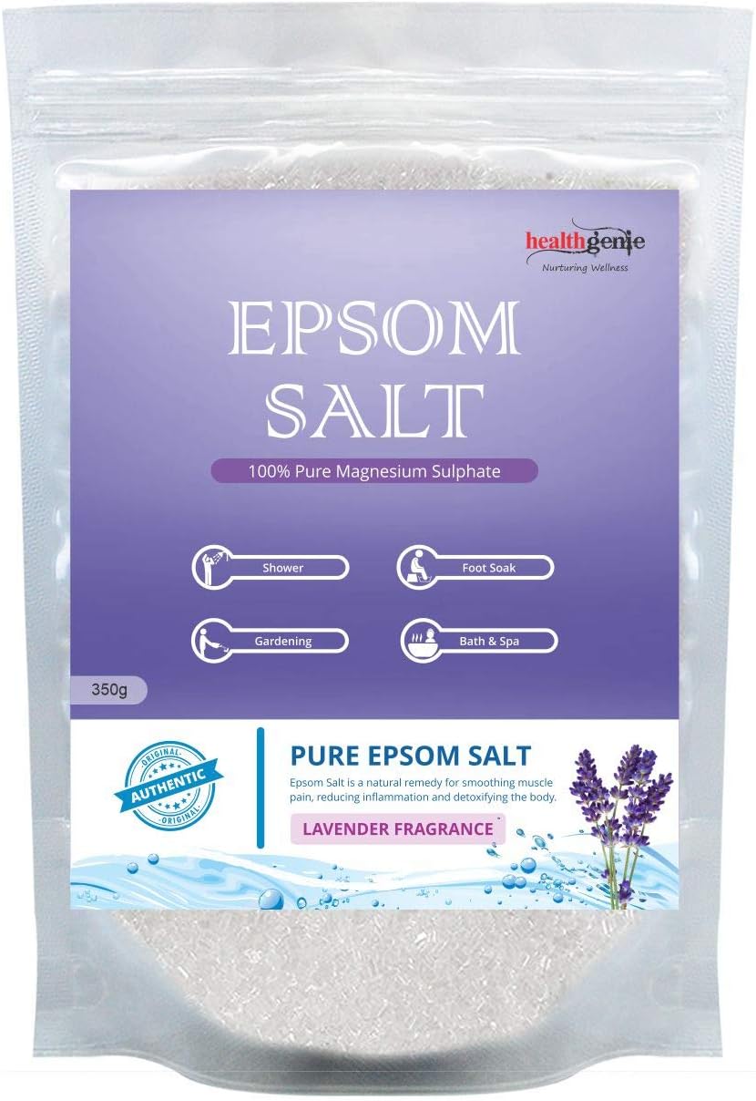 Healthgenie Epsom Salt for Relaxation and Pain Relief with Lavender Fragrance - 350 g