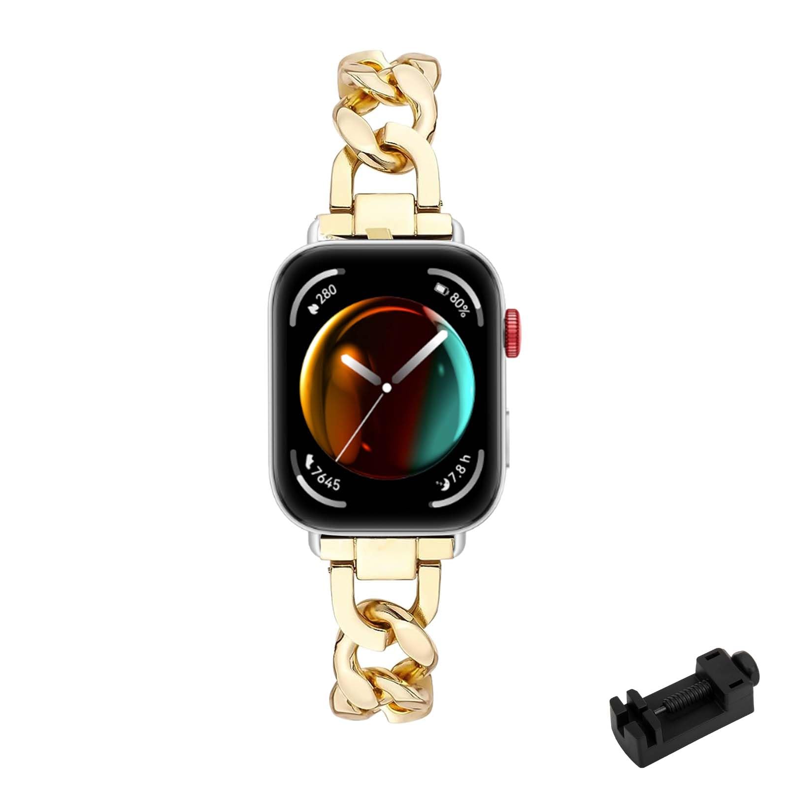 LXURY Cinturino in metallo per Huawei Watch Fit 3, cinturino da donna in acciaio inox, regolabile, elegante, per Huawei Watch Fit 3, cinturino di ricambio compatibile con Huawei Watch Fit 3, cinturino