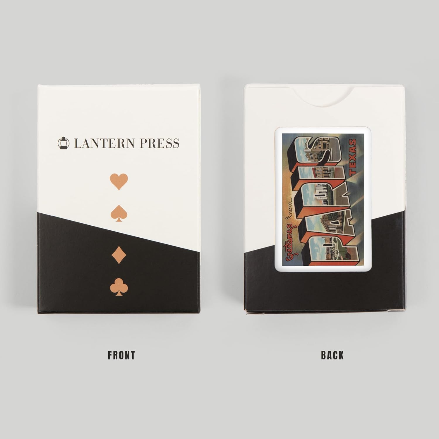 Lantern Press Greetings from Paris, Texas, 52 Playing Cards for Adults, Poker Size Card Deck