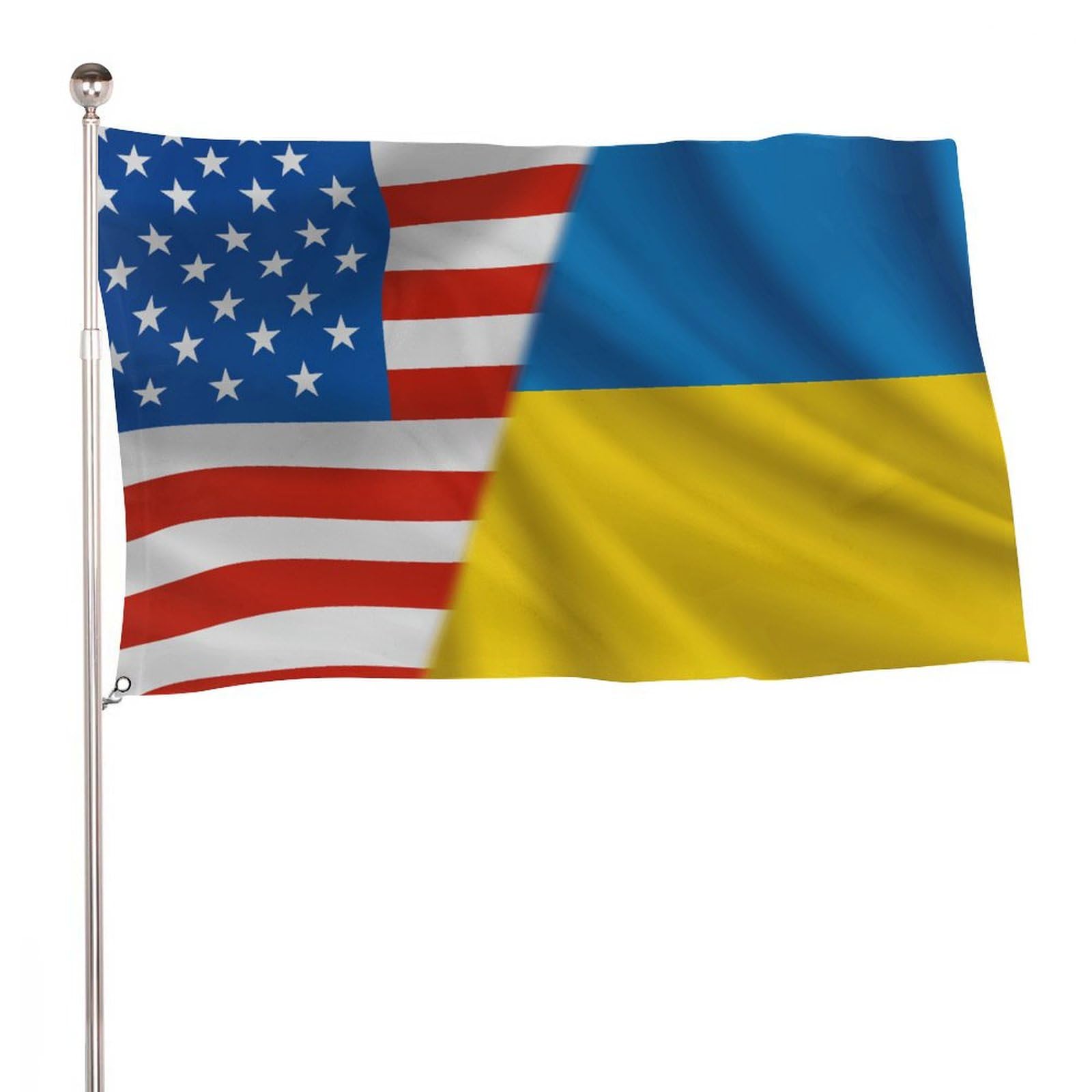 Drapeaux américain et ukrainien de fête extérieure grand format 1,5x2,4m pavillon géant jardin