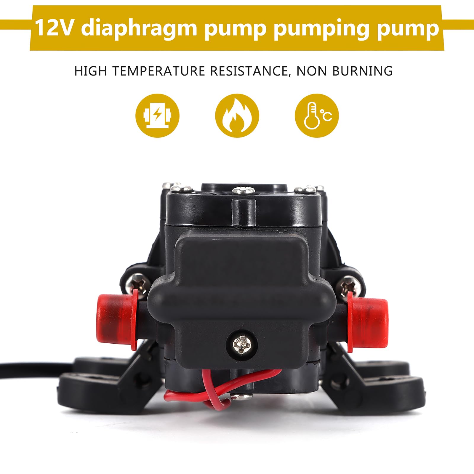 Pompa a membrana, 30 W, 12 V, 4,3 l/PM, pompa ad acqua autoadescante per barche, camper, yacht, giardino, camper