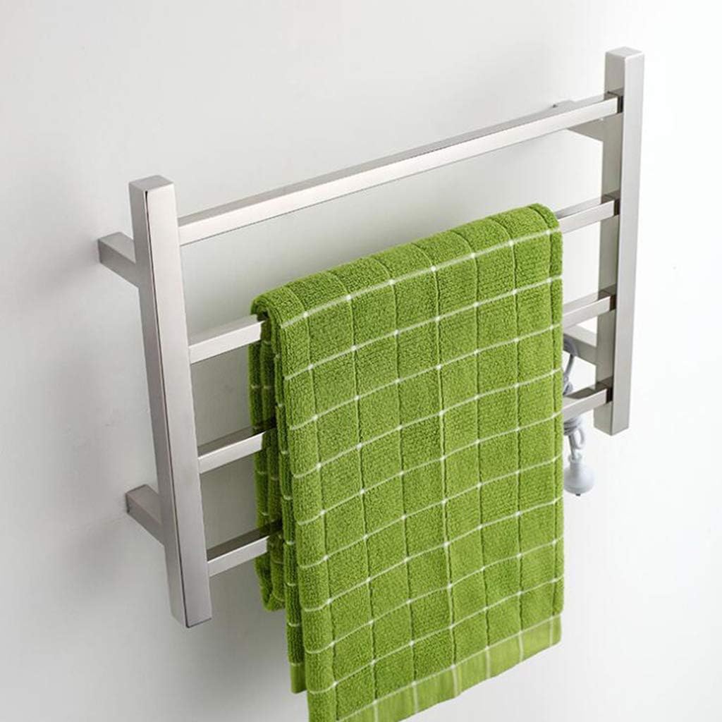 Electric Heated Towel Rack 40w Timing Function Energy Saving Disinfection Bathroom Stainless Steel Radiator Suitable for Modern Furniture Life (A)