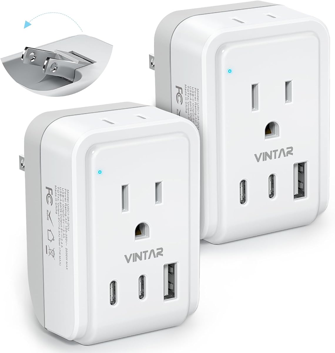 VINTAR US to Japan Plug Adapter