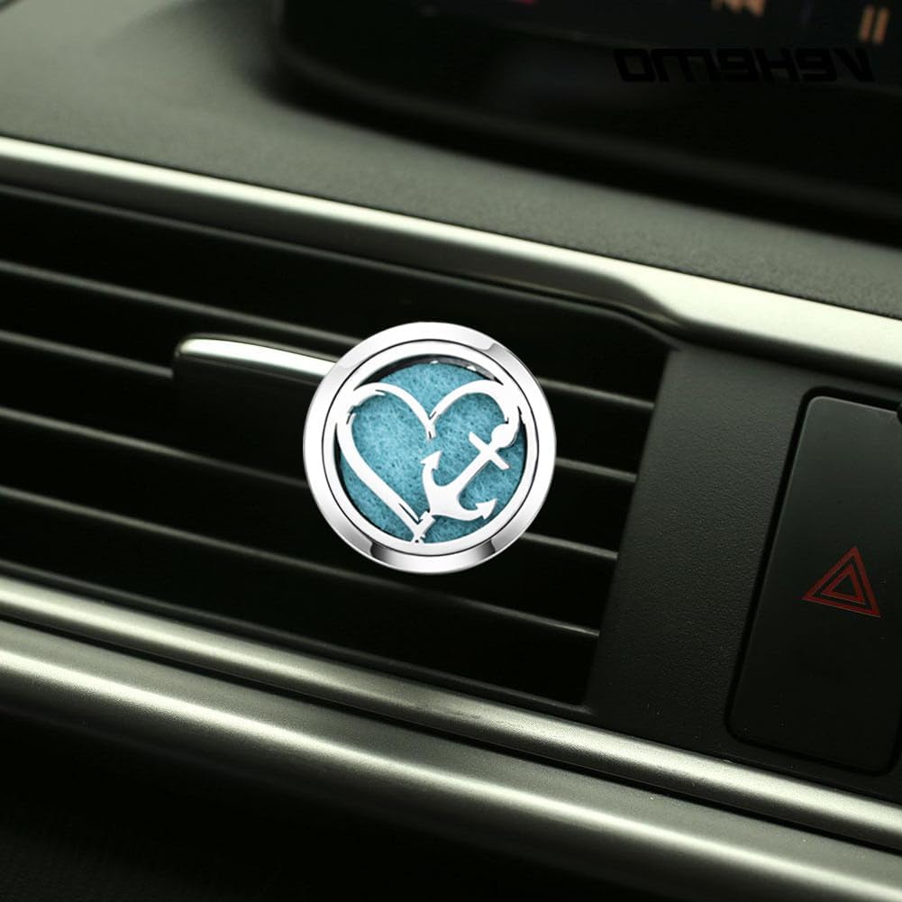 Love Anchor Car Diffuser Vent Clips Essential Oil Aromatherapy Car Diffuser Vent Clip Air Freshener Car Accessories for Women with 10 Refill Pads image 4