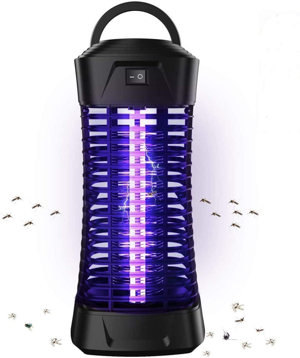 Loowoko Mosquito Killer, Mosquito Lamp UV Insect Bug Zapper Catcher Mosquito Killer Electronics Anti Pest Control Lights (Grey)