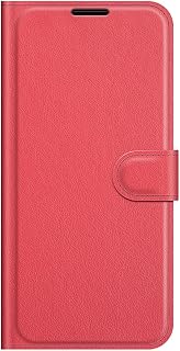 zl one Capa de celular compatível com Sony Xperia L1 de couro sintético com compartimentos para cartão e proteção (vermelha)