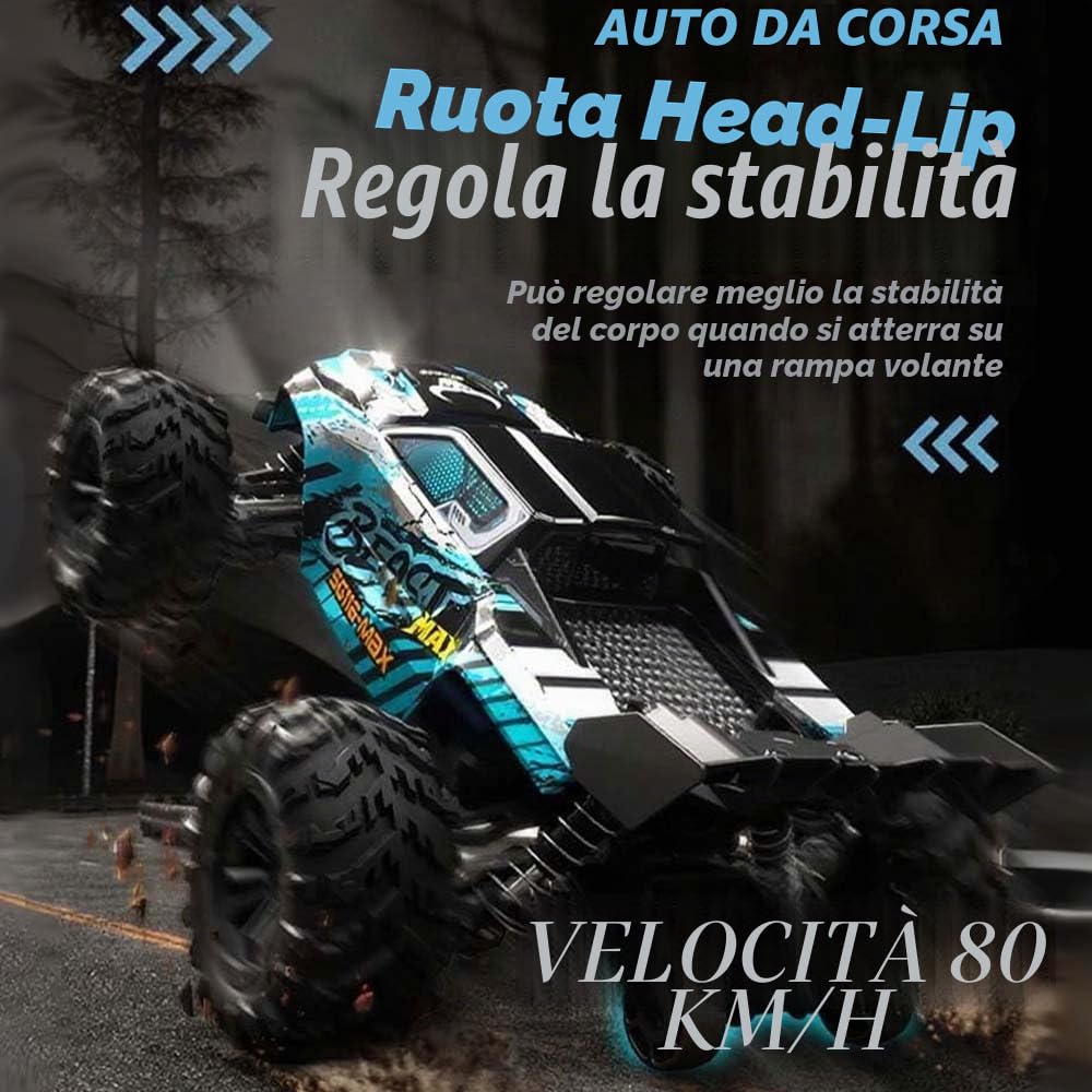 SG116 MAX Auto telecomandata per adulti 80 km/H con borsa per il trasporto, 1:16 4 WD Off Road Race Buggy, motore brushless RC ad alta velocità Offroad Drift Auto da corsa, 3 batterie