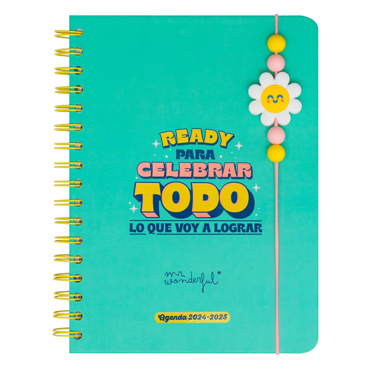 Mr.Wonderful - Agenda Wonder 2024-25 Semanal - Ready para celebrar todo lo que voy a lograr - Agenda Escolar con Organización Semanal