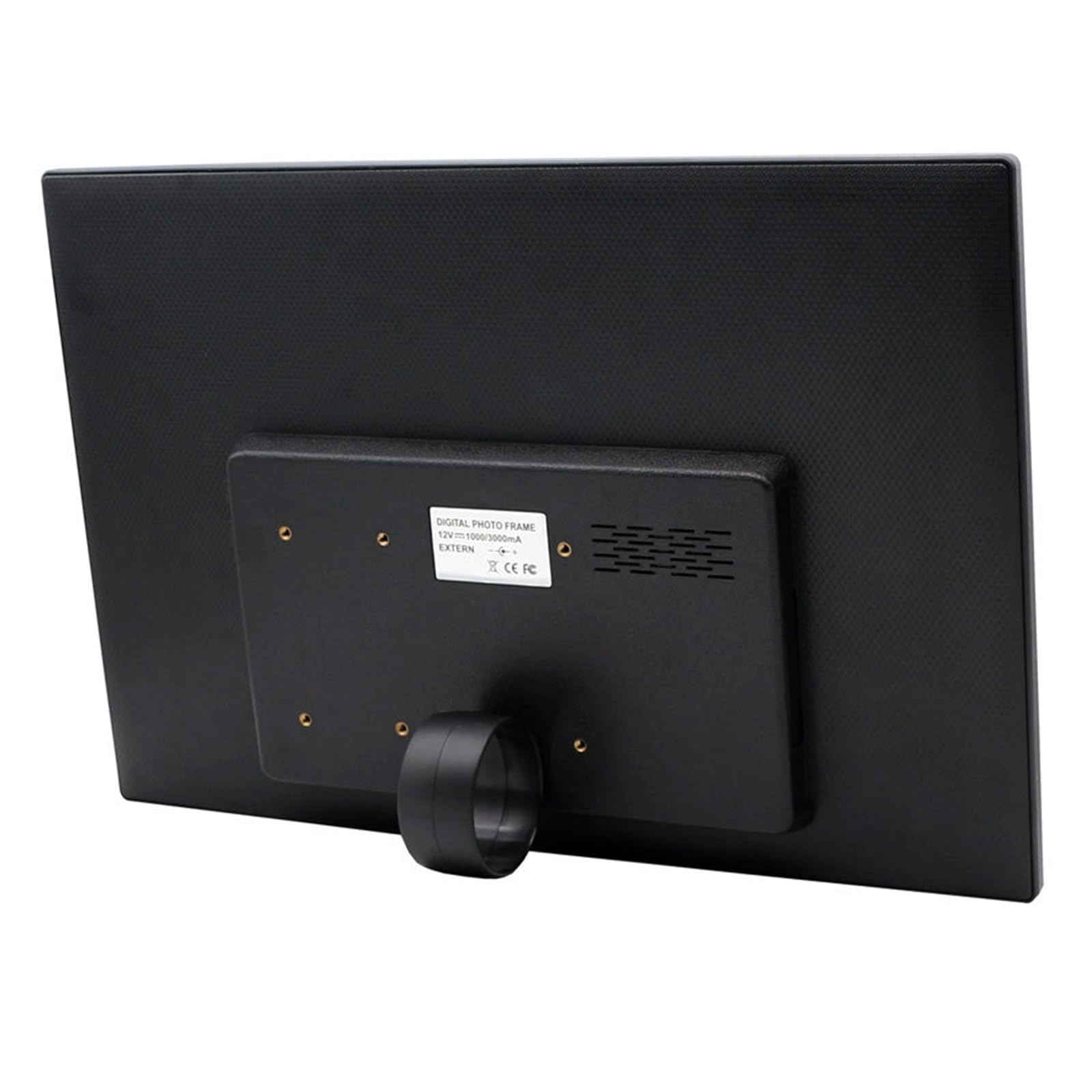 17-Zoll-Digital-Fotorahmen mit Anzeige von Fotos, Musik und Videos, digitalem Fotoalbum, Kalender, Wecker, automatischem EIN-/Aus-Timer (Color : Black)
