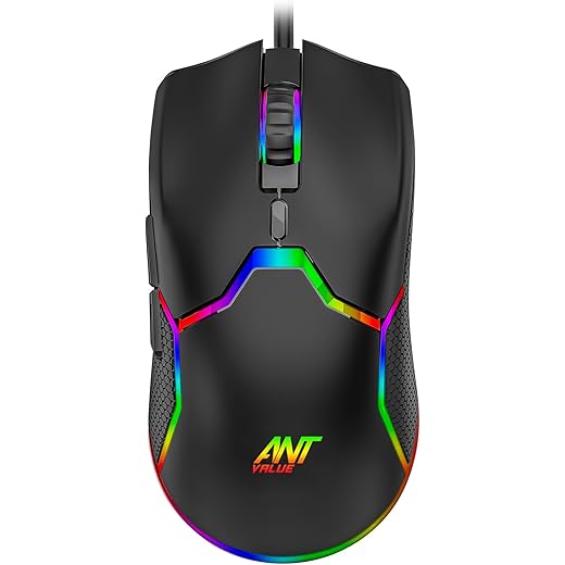 Ant Value GM1001 USB Wired Gaming Mouse 12800 DPI