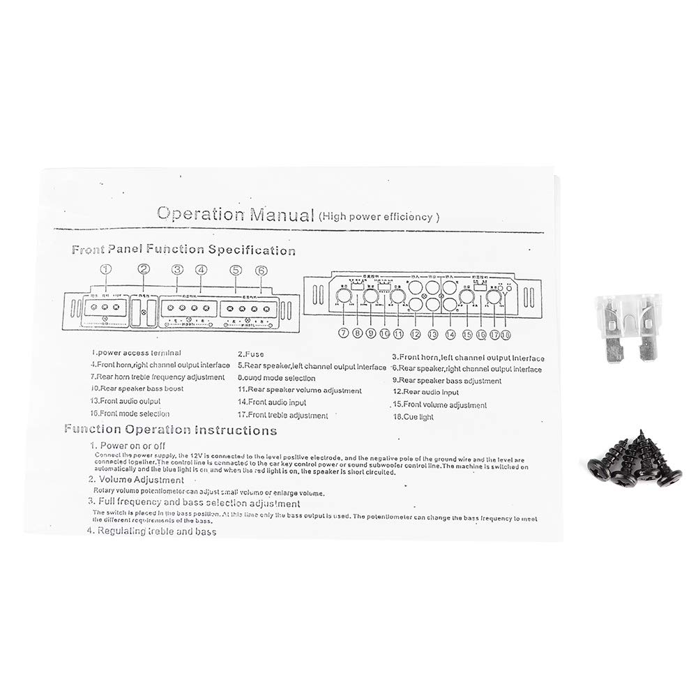 voiture stéréo amplificateur Audio haut-parleur amplificateur de puissance 12V 5800W universel 4 canaux voiture stéréo amplificateur Audio pour camion