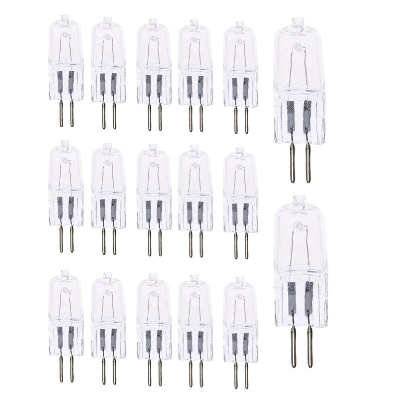 UGEFKMQ G5.3 Halogen Bulbs 230V 20W 35W 50W 75W 100W Clear Glass Halogen Lamps GU5.3 Bi-Pin Base Warm White 2700K 20Pc 10W