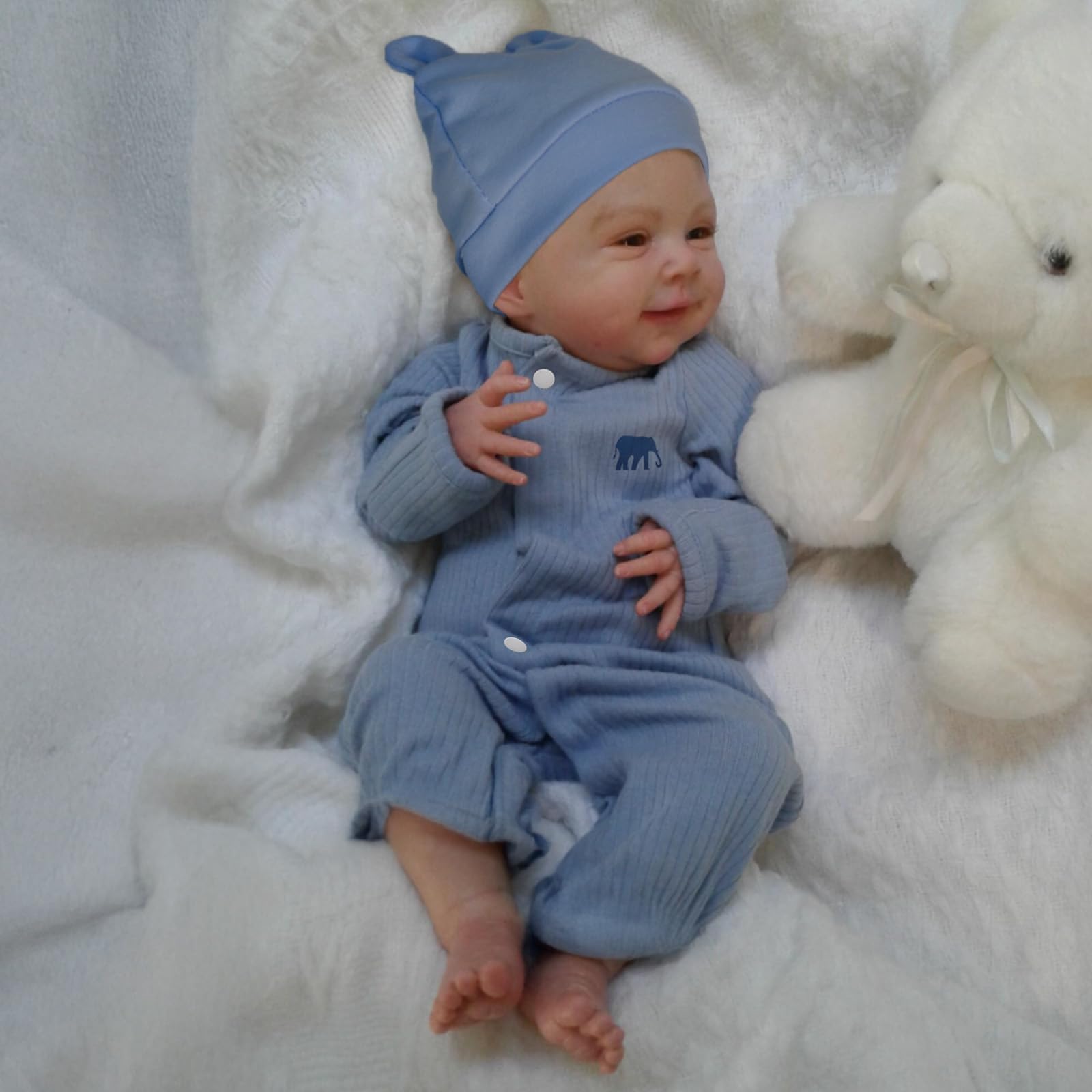 CHAREX Realistic Reborn Baby Boy - 18 Inch Lifelike Newborn Baby Doll with Soft Cloth Body, Handcrafted Weighted Real Life Baby Dolls with Accessories