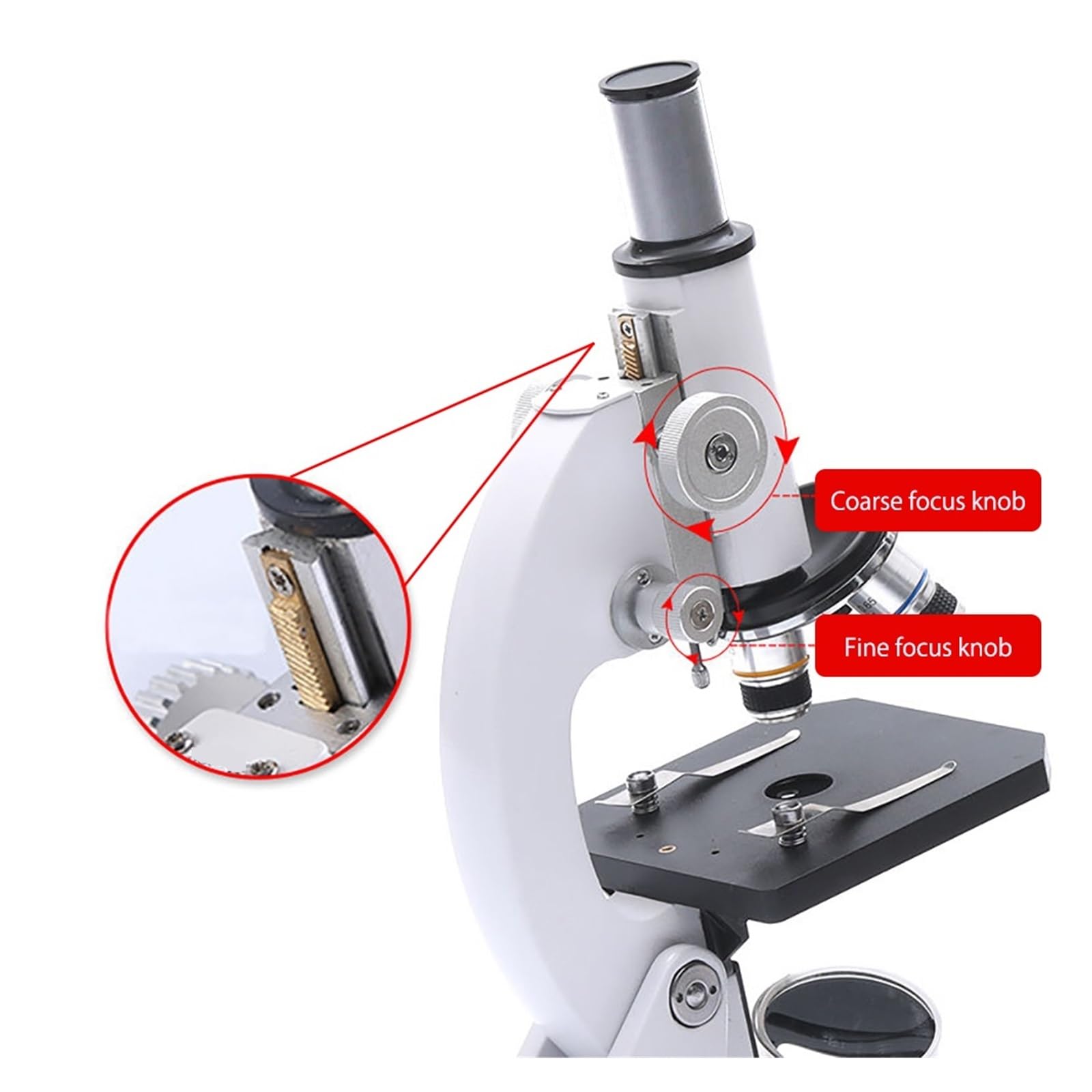 Całkowicie Metalowy Optyczny Mikroskop Biologiczny Do Szkolnego Laboratorium Edukacja Domowa Duże Powiększenie Fotografia HD Mikroskopy i wyposażenie(Option3-6000x)