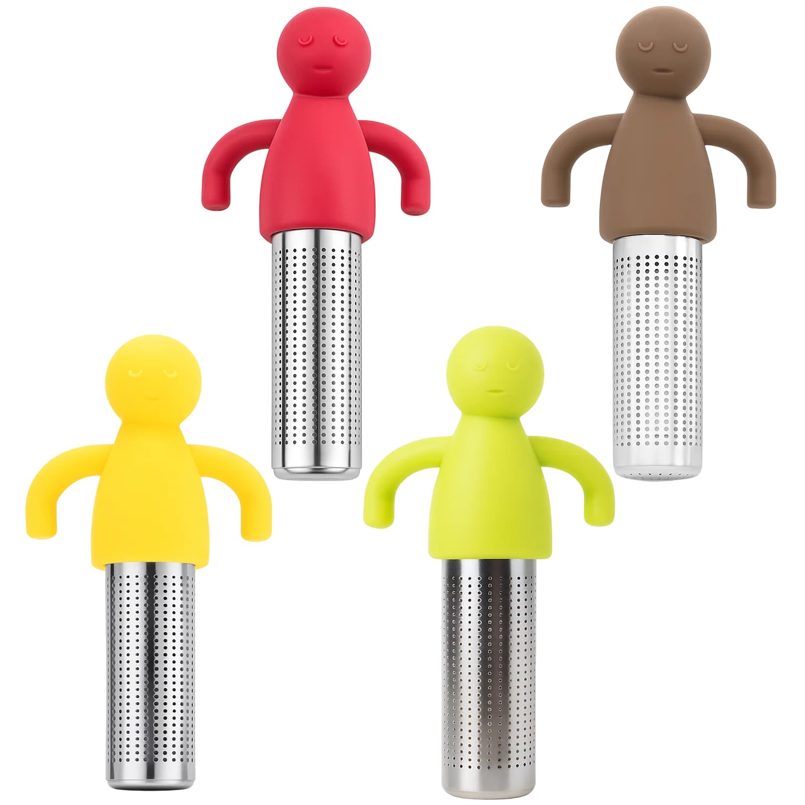 4 Tea Infusers for Loose Tea, Premium Tea Diffusers Set with Fine Mesh, Tea Leaf Infuser and Strainer for Optimal Brewing, Ideal for Loose Leaf Tea Lovers