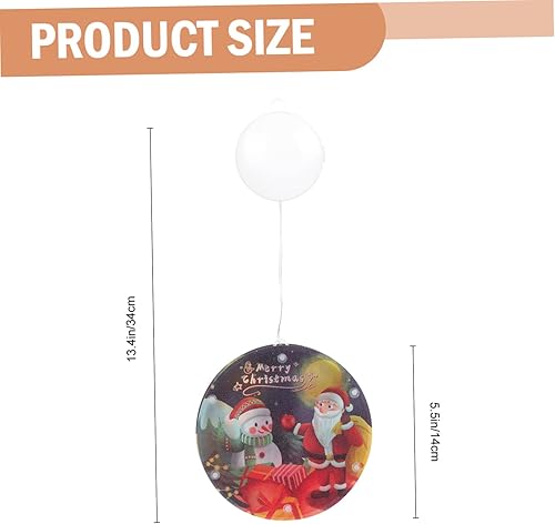 Miniatura 8 de NOLITOY 3 piezas de luces de Navidad Decoración de escaparate de Navidad Muñeco de nieve Luces de cortina Decoración de Papá Noel Luces de ventana