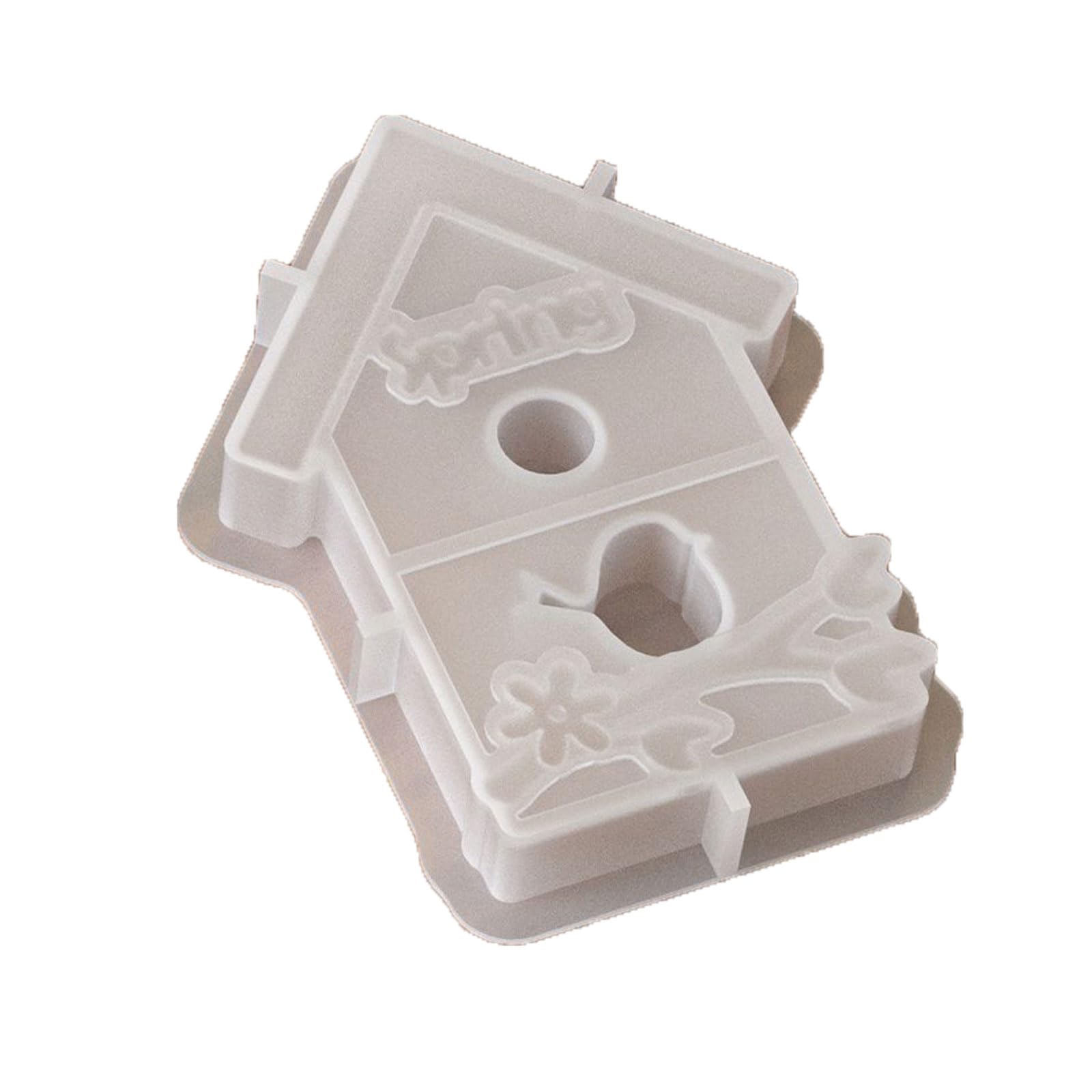 EXQIOUR Bird House Silicone Molds Food Safe Baking for Making Soap Chocolate Fondant Gypsum Decoration House Mold Easter Soap Chocolate Craft