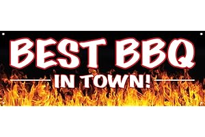 4 Less Co BEST BBQ IN TOWN Banner Sign