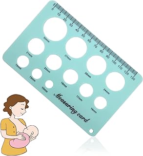 YEJAHY Silicone Nipple Ruler, Nipple Measuring Tool for Breast Pump Size, Flange Sizing Measurement Tool, Breast Pump Sizing Tool for Mothers