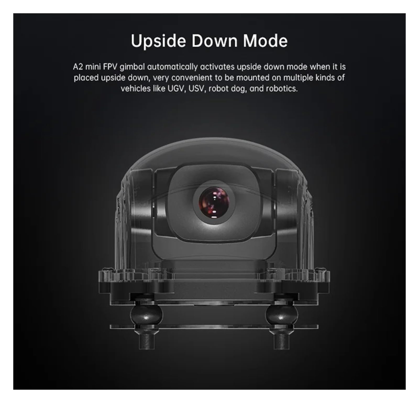 Mini telecamera drone con giunto cardanico ultra grandangolare A2 con visione notturna Starlight Full HD - Protezione di livello industriale