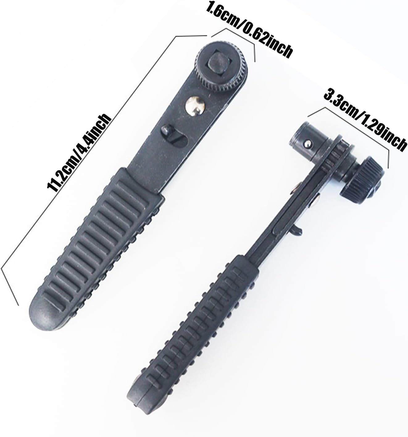 1/4 Inch 90 Degree Right Angled Steel Ratchets Wrench, Portable Screwdriver Sleeve Hexagon Wrench Hand Tool for Tight Space