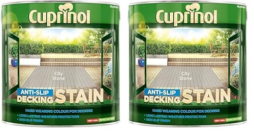 Cuprinol UTDSCS25L Anti Slip Decking Stain City Stone 2.5 Litre (Pack of 2)