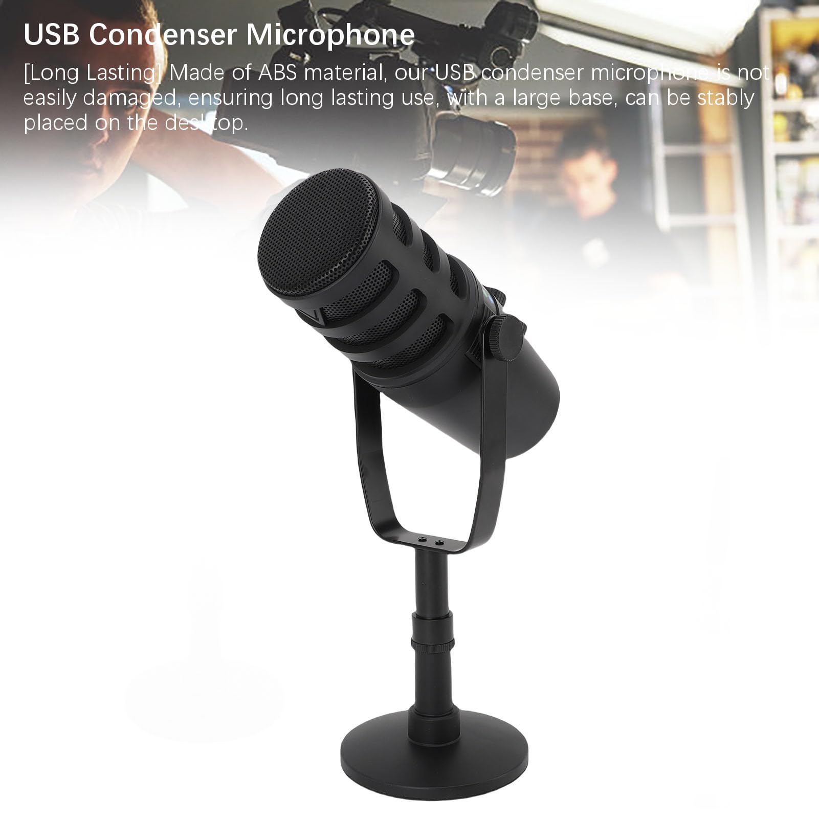 Naroote Mikrofon Pojemnościowy USB, Wysokoczuły Mikrofon Przewodowy do Komputera z Redukcją Szumów, Czysty Dźwięk, Plug & Play, Lekka Konstrukcja, do Gier, Streamowania, Podcastów