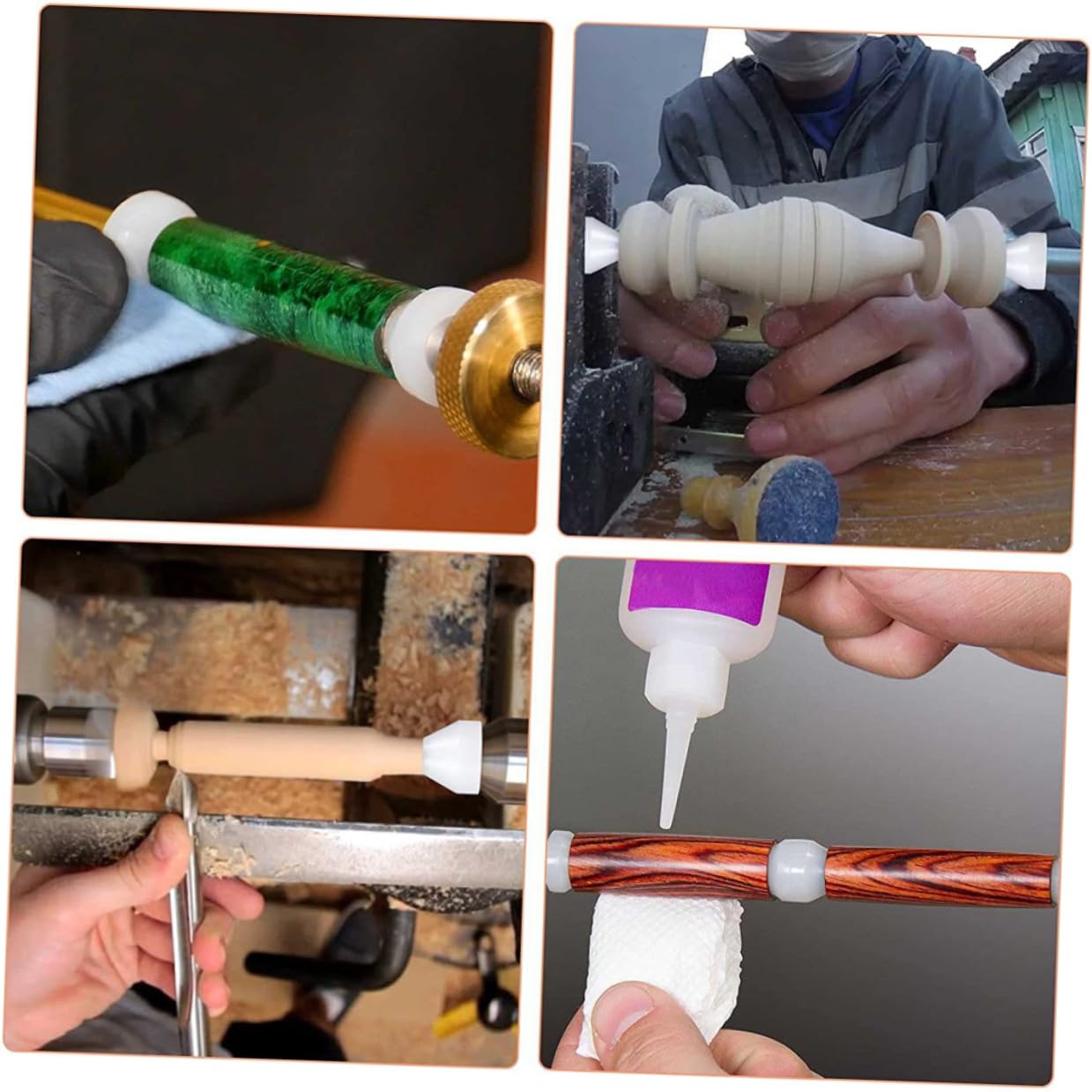 Penne Pulizia Pen per Bianco Antiaderenti Tornitura Boccole 20 Pezzi Resistenti All'usura Kit Risparmio Fai da Te