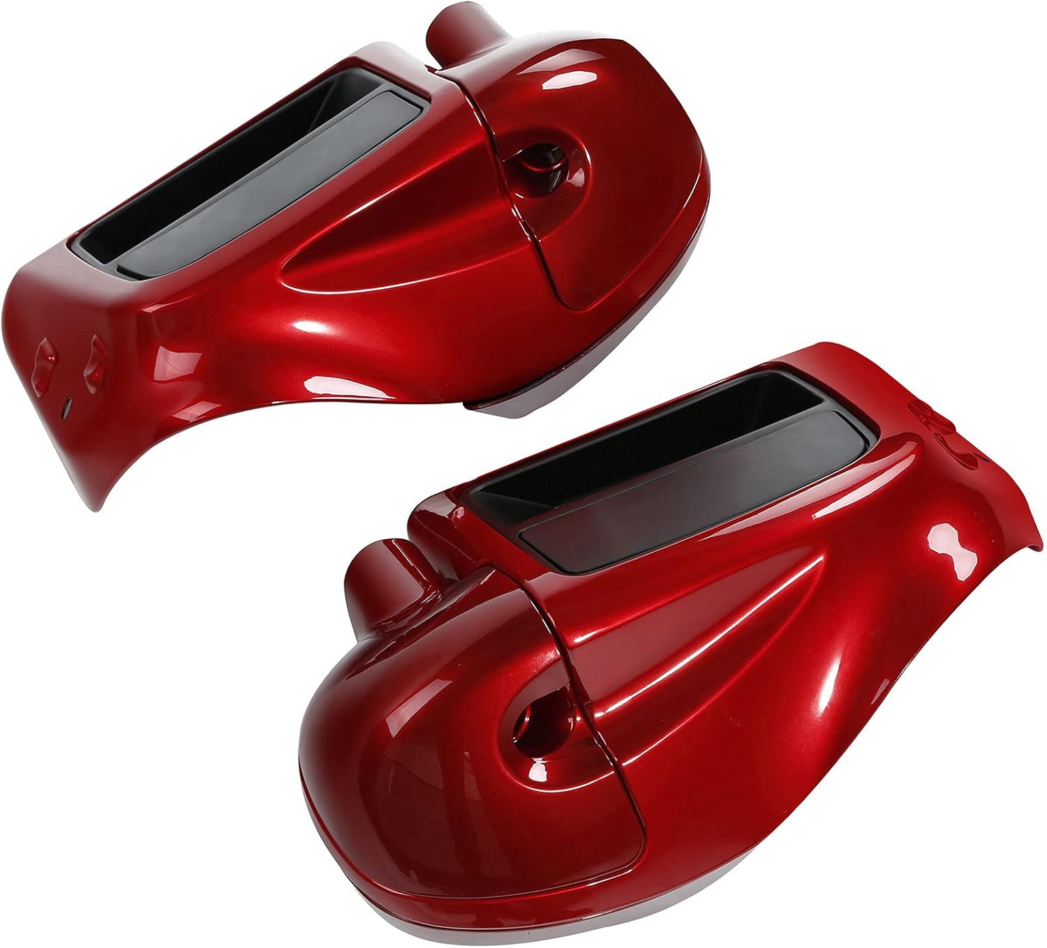 HR3 Wicked Red Air-Cooled Vented Fairing Lowers Kit with 6.5" Speaker Boxes Compatible with 2018-2019 Street Glide FLHX 2018 Road Glide Special 2019 Road Glide
