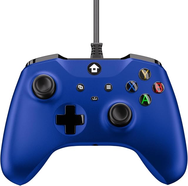 YUYIU Upgraded Wired Controller for Xbox Series X|S, Xbox One, Windows 10 and above, PC Controller with 3.5 mm Audio Jack, Blue