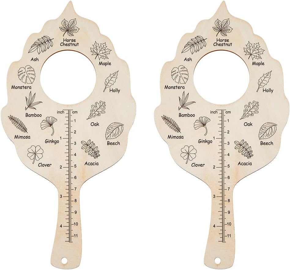SUPERFINDINGS 2PCS Leaf Wooden Plywood Leaves ID Search Board Educational Learning Gift Learning Leaves Custom Leaves Exploration Board Insect Iecognition Tools for Fields Forest Insect Lovers Gifts