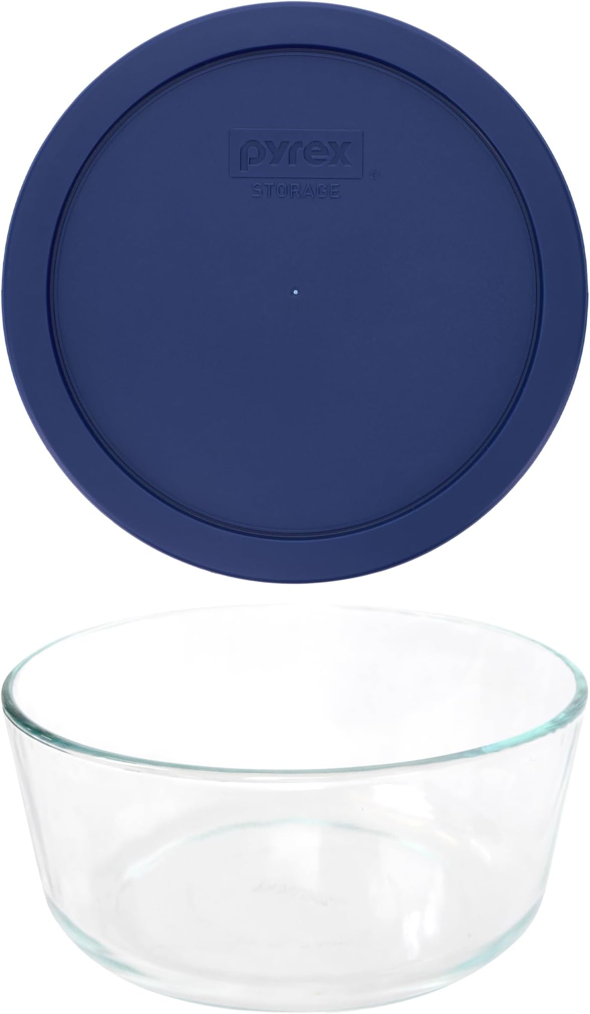 Pyrex KC46852 (6017397) Simply Store 7-Cup Round Glass Food Storage Dish, Blue