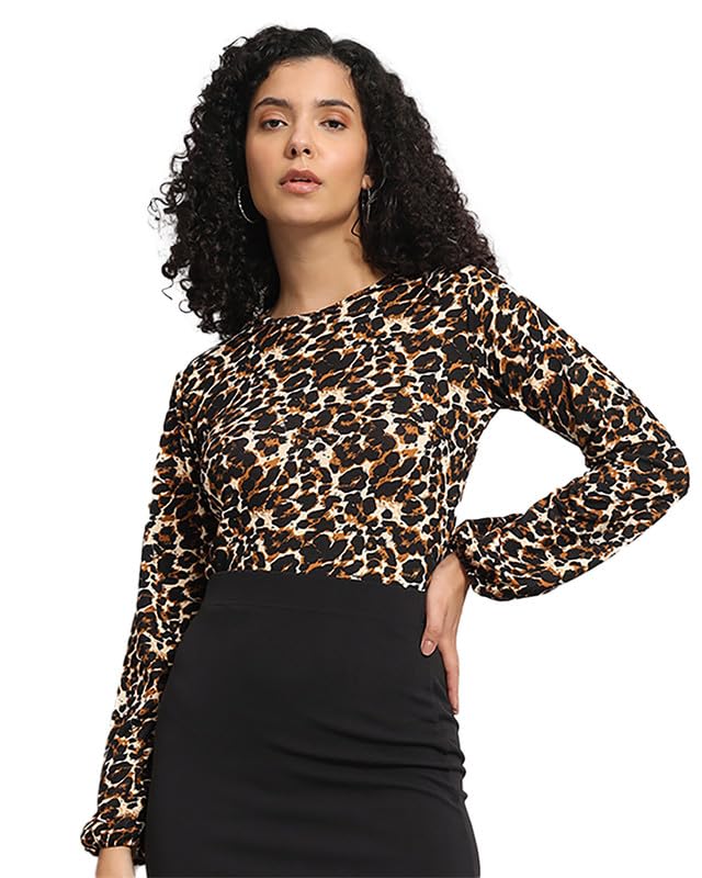 Dream Beauty Fashion Women's Long Puff Sleeve Round High Neck Top...