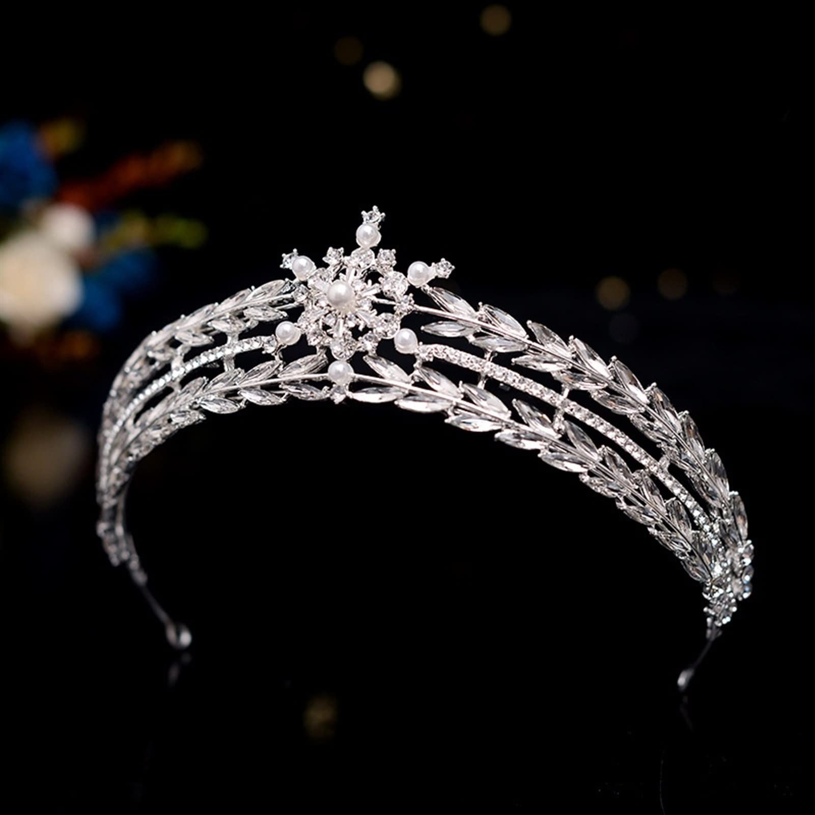 Ślubne akcesoria do włosów panny młodej Perła Kryształ Korona ślubna Rhinestone Panie Stroik Ślubne Akcesoria Do Włosów Ślubne Nakrycia Głowy Welon