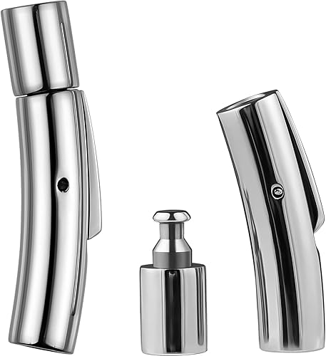 Miniatura 2 de EXCEART Tapas de cordón para pulsera con hebilla de acero inoxidable para cuerda de cuero de 0157in 2 unidades