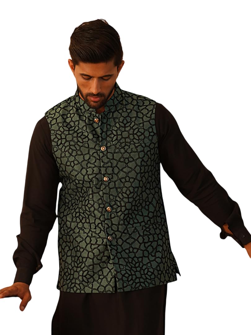jompers Embroidered Silk Blend Nehru Jacket-picture-33