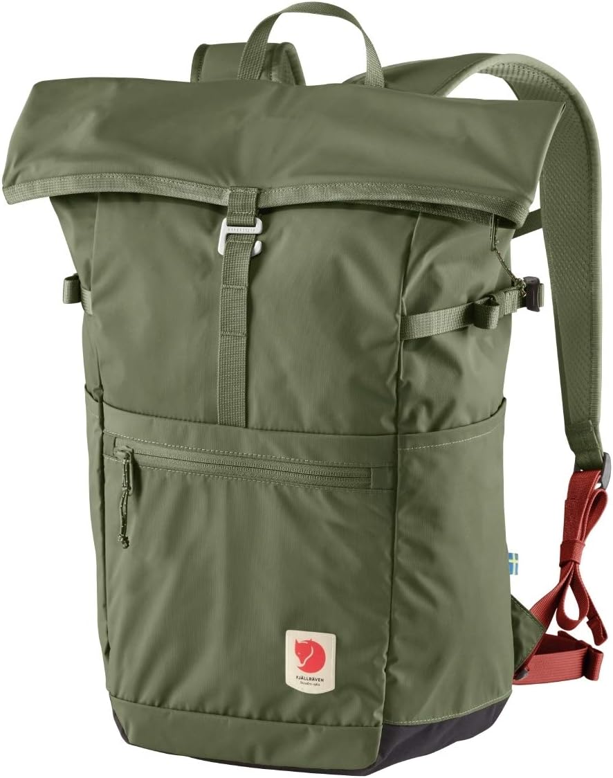 Fjällräven High Coast Foldsack 24 Backpack - Lightweight, Quick-Dry Fabric, Water-Resistant Design - Hiking, Travel, Green