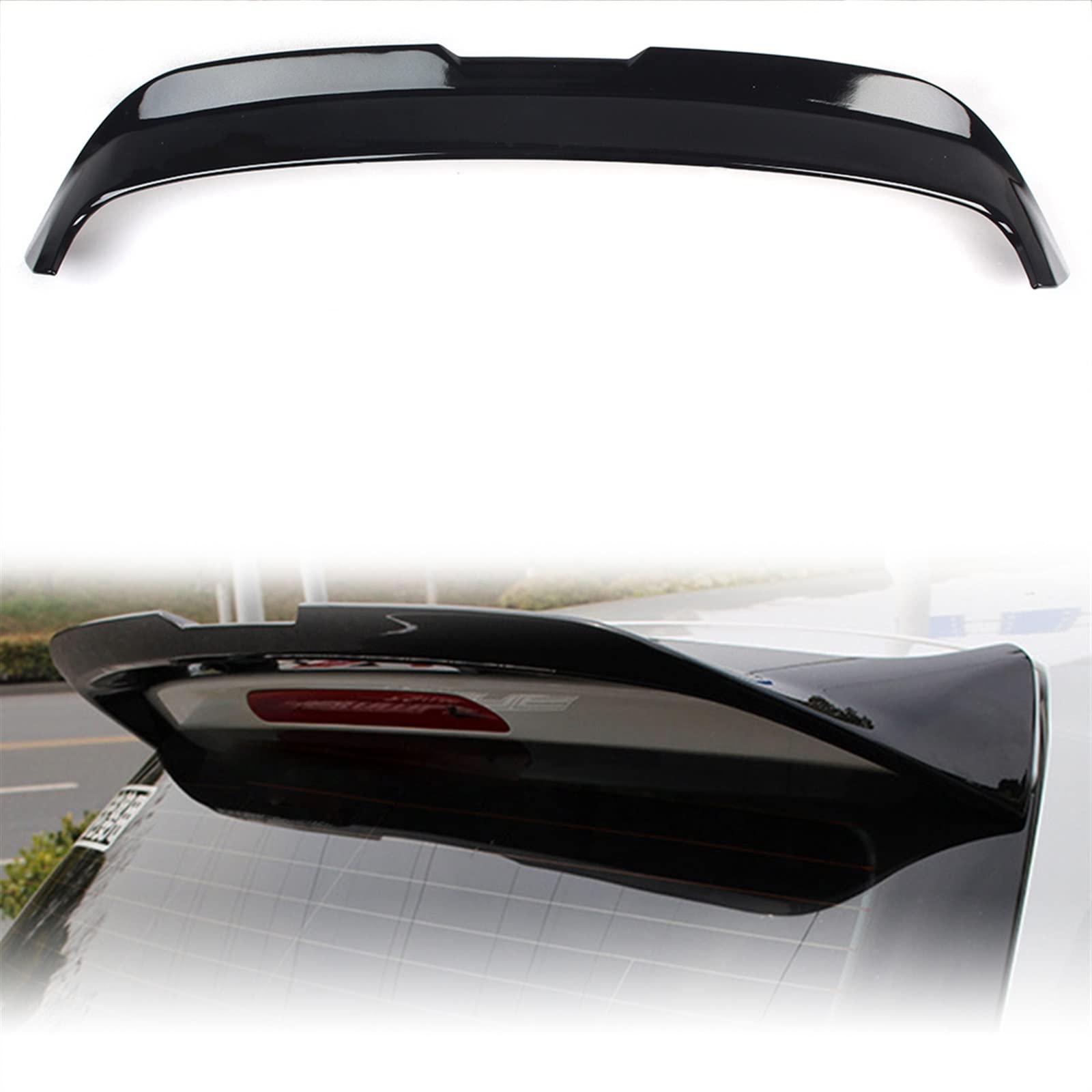 Aileron de toit arrière Golf 7 noir V style pour modèles TSI TGI GTE GTD 2014-2019
